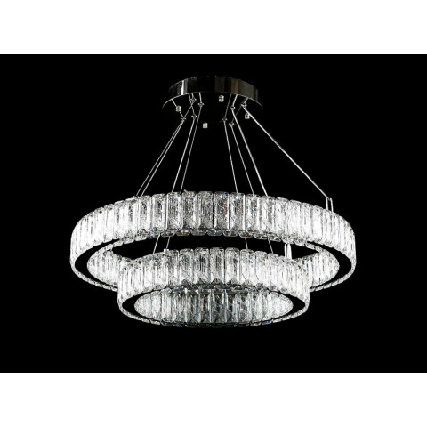 Люстра стельова LED Splendid Ray L8560C/400+600/2, 170W, хром, білий, сучасний стиль для дому