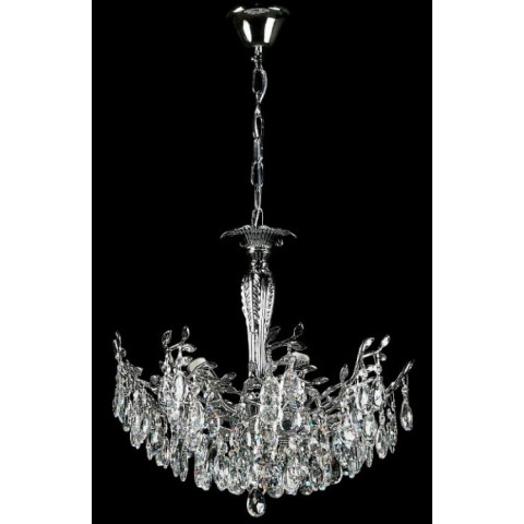 Люстра кришталева Splendid Ray L2474/10A (SR), 10 ламп, хром, білий, висота 50-90 см, діаметр 95 см, сучасний стиль для дому