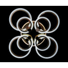 Люстра стельова LED Splendid Ray LK39557/4+4, 144W, золото/білий, сучасний стиль, діаметр 68 см Люстра стельова LED Splendid Ray LK39557/4+4, 144W, золото/білий, сучасний стиль, діаметр 68 см