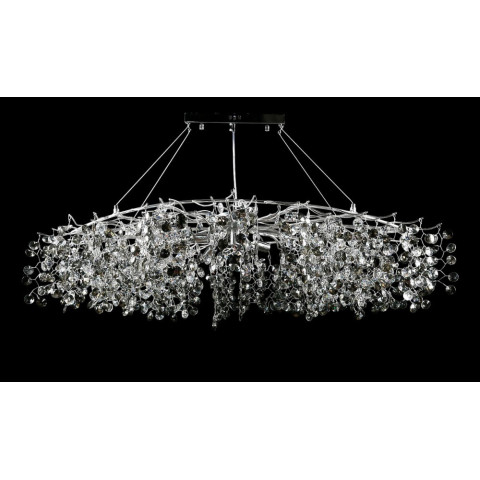 Люстра кришталева Splendid Ray L02/L1200*60/12 (CH), 12 ламп, E14, хром, висота 55-115 см, діаметр 120 см