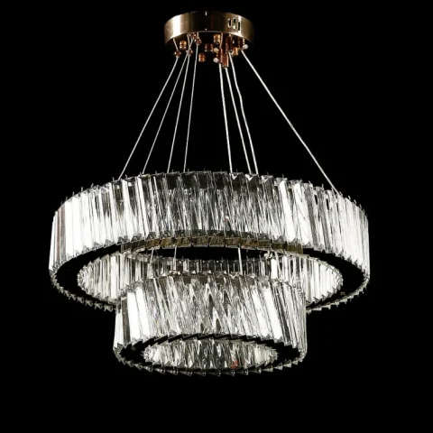 Світлодіодна люстра Splendid Ray L228/500+300/2 LED, 2 лампи, золота/біла, регульована висота 30–110 см Світлодіодна люстра Splendid Ray L228/500+300/2 LED, 2 лампи, золота/біла, регульована висота 30–110 см