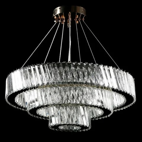 Люстра стельова LED Splendid Ray L228/600+400+200/3, золота/біла, 3 лампи, регульована висота 30-130 см Люстра стельова LED Splendid Ray L228/600+400+200/3, золота/біла, 3 лампи, регульована висота 30-130 см