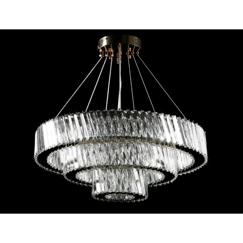 Люстра стельова LED Splendid Ray L228/600+400+200/3, золота, 3 лампи, регульована висота 30-130 см