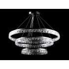 Люстра стельова LED Splendid Ray L133/800+600+400/3, 100W, хром, чорний, сучасний стиль для дому Люстра стельова LED Splendid Ray L133/800+600+400/3, 100W, хром, чорний, сучасний стиль для дому