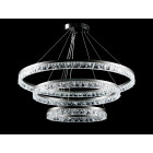 Люстра стельова LED Splendid Ray L133/800+600+400/3, 100W, хром, чорний, сучасний стиль для дому Люстра стельова LED Splendid Ray L133/800+600+400/3, 100W, хром, чорний, сучасний стиль для дому