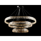 Люстра стельова LED Splendid Ray L133/800+600+400/3, 100W, хром, чорний, сучасний стиль для дому Люстра стельова LED Splendid Ray L133/800+600+400/3, 100W, хром, чорний, сучасний стиль для дому