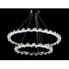 Люстра стельова LED Splendid Ray L115/600+400/2, хром/білий, 2 лампи, регульована висота, сучасний стиль для дому Люстра стельова LED Splendid Ray L115/600+400/2, хром/білий, 2 лампи, регульована висота, сучасний стиль для дому