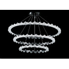 Люстра стельова LED Splendid Ray L115/800+600+400/3, хром, білий, регульована висота, 80 см, сучасний стиль Люстра стельова LED Splendid Ray L115/800+600+400/3, хром, білий, регульована висота, 80 см, сучасний стиль