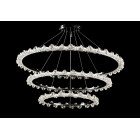 Люстра стельова LED Splendid Ray L115/800+600+400/3, хром, білий, регульована висота, 80 см, сучасний стиль Люстра стельова LED Splendid Ray L115/800+600+400/3, хром, білий, регульована висота, 80 см, сучасний стиль