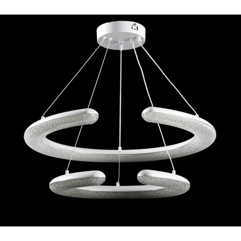 Люстра стельова LED Splendid Ray L110/600+400/2, 2 лампи, білий, регульована висота 30-130 см