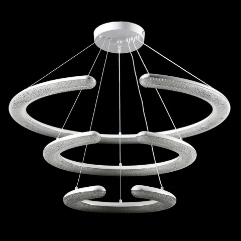 Люстра світлодіодна Splendid Ray L110/800+600+400/3 LED, 100W, білий, метал, сучасний стиль Люстра світлодіодна Splendid Ray L110/800+600+400/3 LED, 100W, білий, метал, сучасний стиль