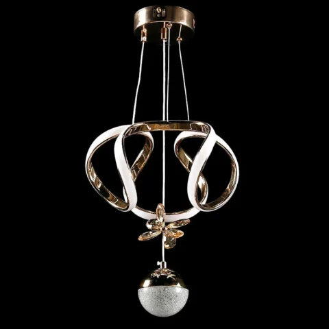 Люстра стельова LED Splendid Ray L123/2, 30W, золото/білий, регульована висота Люстра стельова LED Splendid Ray L123/2, 30W, золото/білий, регульована висота