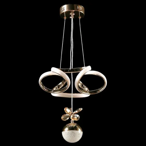 Люстра стельова LED Splendid Ray L124/2, 2 лампи, золото, білий, регульована висота 30–120 см Люстра стельова LED Splendid Ray L124/2, 2 лампи, золото, білий, регульована висота 30–120 см