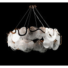Люстра з димчастим склом Splendid Ray LK1018/800/12 GD золото біла 85 см на 12 ламп E14