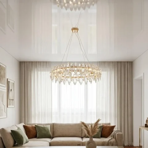 Кришталева люстра «crystal» Splendid Ray L88046/800/8 SGD золота, 8 ламп E14, діаметр 80 см