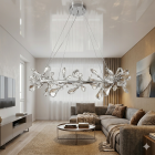 Дизайнерська кришталева LED люстра для спальні Splendid Ray L2501/800/64 хром 85 см на 64 лампи Дизайнерська кришталева LED люстра для спальні Splendid Ray L2501/800/64 хром 85 см на 64 лампи
