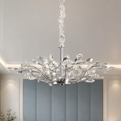 Шикарна кришталева Led люстра L2503/890/64 (SL)
