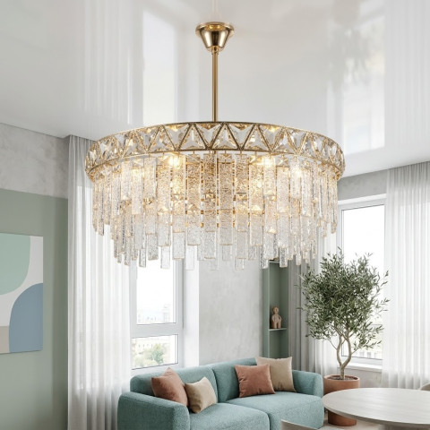Кришталева люстра Splendid Ray T69/600*H260/11 (SGD) золото, 11 ламп E14