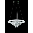 Світлодіодна люстра Splendid Ray LC118/1+1 LED (CH) з кришталем, хром, 40 Вт