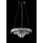 Світлодіодна люстра Splendid Ray LC131/1+1 LED (CH) з кришталем, золото, 40 Вт