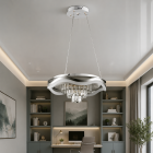 Світлодіодна люстра Splendid Ray C305/1+1 LED (CH) з кришталем, біло-золота, 40 Вт