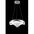 Світлодіодна люстра Splendid Ray C305/1+1 LED (CH) з кришталем, біло-золота, 40 Вт