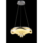 Світлодіодна люстра Splendid Ray C305/1+1 LED (CH) з кришталем, біло-золота, 40 Вт