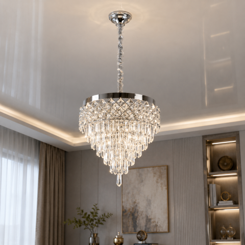 Кришталева LED люстра Splendid Ray L9041/450/1 LED (CH+Clear)