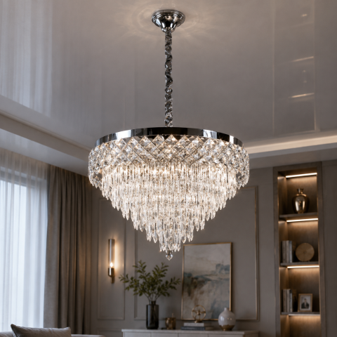 Кришталева LED люстра Splendid Ray L9041/600/1 LED (CH+Clear)