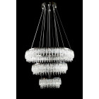 Світлодіодна люстра Splendid Ray L7068/300+500+700/3 LED (CH+Clear) з кришталем, хром, 235 Вт