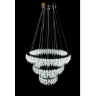 Світлодіодна люстра Splendid Ray L7068/300+500+700/3 LED (CH+Clear) з кришталем, хром, 235 Вт