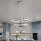 Світлодіодна люстра Splendid Ray L8015/400+600+800/3 LED (CH+Clear) з кришталем, хром, 235 Вт