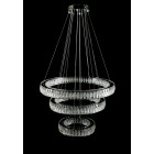 Світлодіодна люстра Splendid Ray L8015/400+600+800/3 LED (CH+Clear) з кришталем, хром, 235 Вт