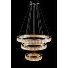 Світлодіодна люстра Splendid Ray L8015/400+600+800/3 LED (CH+Clear) з кришталем, хром, 235 Вт