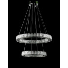Підвісна світлодіодна люстра Splendid Ray L8045/400+600/2 LED (CH+clear), 2 кільця, хром, 40-60 см Підвісна світлодіодна люстра Splendid Ray L8045/400+600/2 LED (CH+clear), 2 кільця, хром, 40-60 см