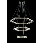 Світлодіодна люстра Splendid Ray L30901/65+43+25/3 LED з кришталем, хром, 100 Вт, з пультом і димером Світлодіодна люстра Splendid Ray L30901/65+43+25/3 LED з кришталем, хром, 100 Вт, з пультом і димером