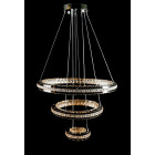 Світлодіодна люстра Splendid Ray 50503J/600+400+200/3 LED з кришталем, хром, 100 Вт, з пультом і димером