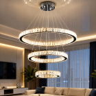 Світлодіодна люстра Splendid Ray L50603/70+50+30/3 LED з кришталем, хром, 160 Вт, з пультом і димером Світлодіодна люстра Splendid Ray L50603/70+50+30/3 LED з кришталем, хром, 160 Вт, з пультом і димером