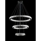Світлодіодна люстра Splendid Ray L50603/70+50+30/3 LED з кришталем, хром, 160 Вт, з пультом і димером Світлодіодна люстра Splendid Ray L50603/70+50+30/3 LED з кришталем, хром, 160 Вт, з пультом і димером