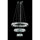 Світлодіодна люстра Splendid Ray L87519/480+320+180/3 LED з кришталем, хром, 100 Вт, з пультом і димером