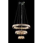 Світлодіодна люстра Splendid Ray L87519/480+320+180/3 LED з кришталем, хром, 100 Вт, з пультом і димером