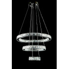 Світлодіодна люстра Splendid Ray L87519/60+40+20/3 LED з кришталем, хром, 100 Вт, з пультом і димером Світлодіодна люстра Splendid Ray L87519/60+40+20/3 LED з кришталем, хром, 100 Вт, з пультом і димером