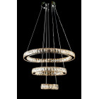Світлодіодна люстра Splendid Ray L87519/60+40+20/3 LED з кришталем, хром, 100 Вт, з пультом і димером Світлодіодна люстра Splendid Ray L87519/60+40+20/3 LED з кришталем, хром, 100 Вт, з пультом і димером