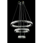Світлодіодна люстра Splendid Ray L87519/60+40+20/3 LED з кришталем, хром, 100 Вт, з пультом і димером Світлодіодна люстра Splendid Ray L87519/60+40+20/3 LED з кришталем, хром, 100 Вт, з пультом і димером