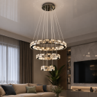 Світлодіодна люстра Splendid Ray L50604J/500+350+200/3 LED з кришталем, хром, 100 Вт, з пультом і димером