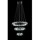 Світлодіодна люстра Splendid Ray L50604J/500+350+200/3 LED з кришталем, хром, 100 Вт, з пультом і димером