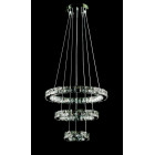 Світлодіодна люстра Splendid Ray L50604J/500+350+200/3 LED з кришталем, хром, 100 Вт, з пультом і димером