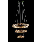 Світлодіодна люстра Splendid Ray L50604J/500+350+200/3 LED з кришталем, хром, 100 Вт, з пультом і димером
