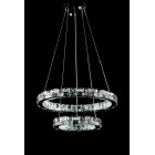 Підвісна світлодіодна люстра Splendid Ray L50604J/500+300/2 LED, 2 кільця, пульт, димер, 80 W