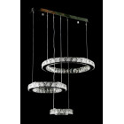 Світлодіодна люстра Splendid Ray L51007/50+35+20L/3 LED з кришталем, хром, 100 Вт, з пультом і димером